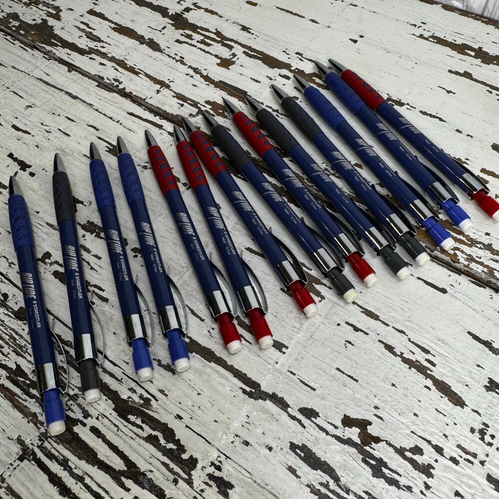 Staedtler Riptide 0.7mm  9840 Mechanical Pencil Lot of 14 Drafting Drawing Used - Picture 2 of 6